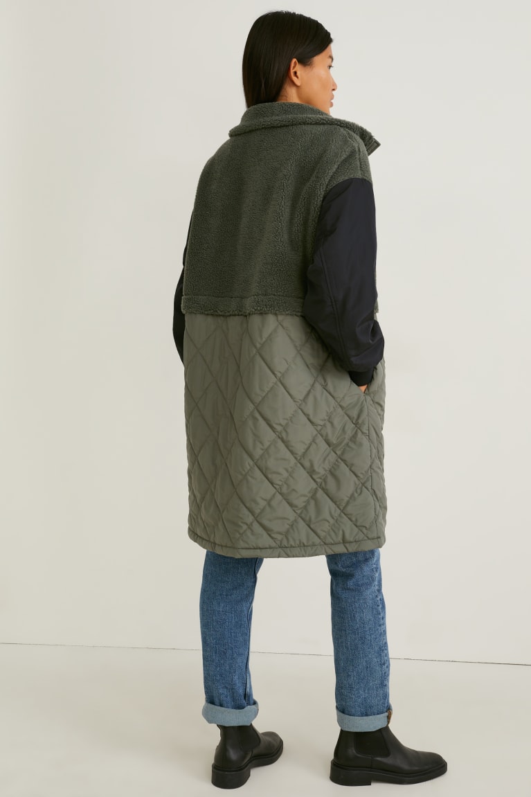 Dark Green C&A Parka Recycled Women's Jackets | OXLAM-1852