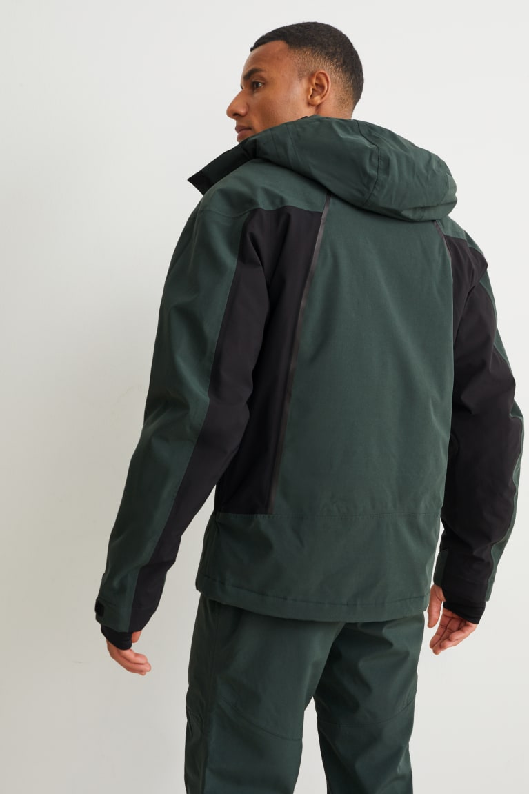 Dark Green C&A Ski With Hood Bionic-finish®eco Men's Jackets | HQMZF-1390