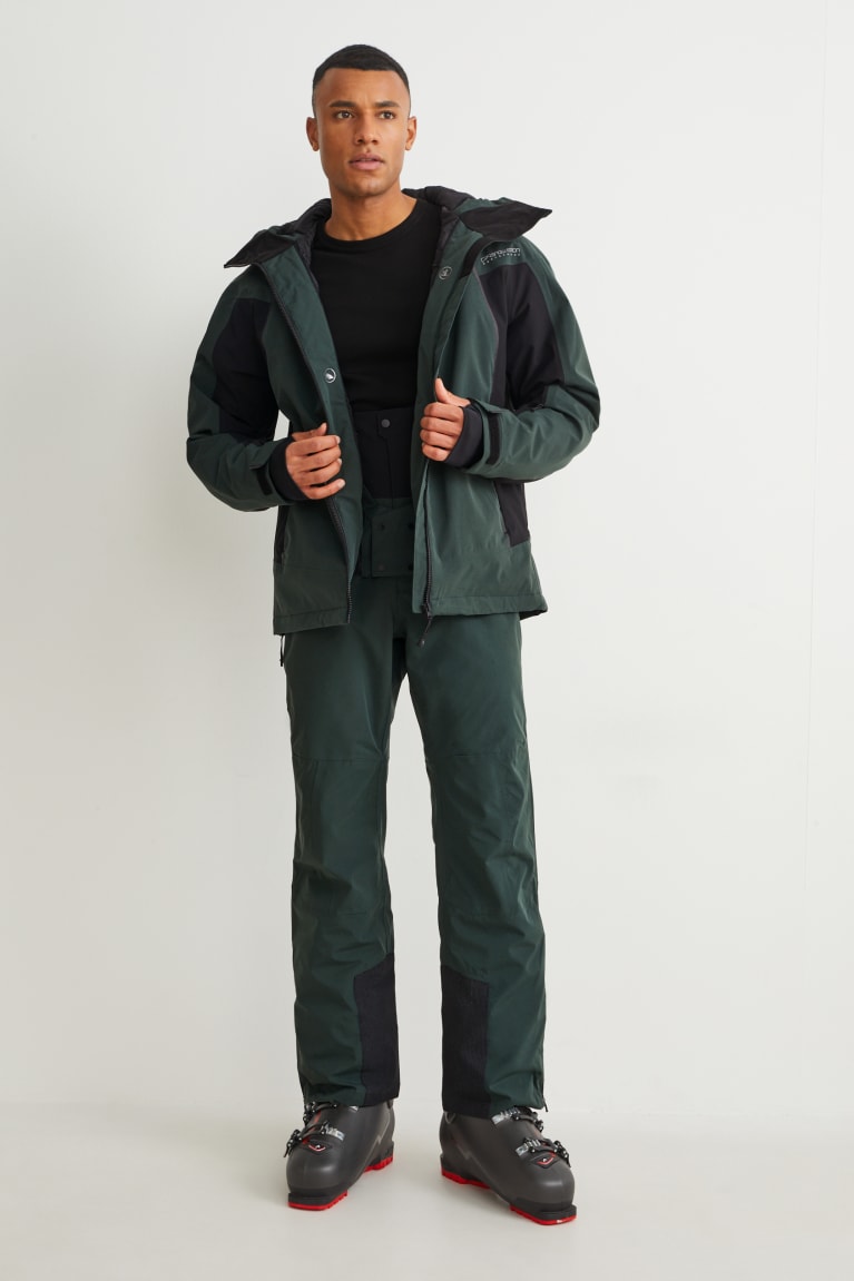 Dark Green C&A Ski With Hood Bionic-finish®eco Men's Jackets | HQMZF-1390