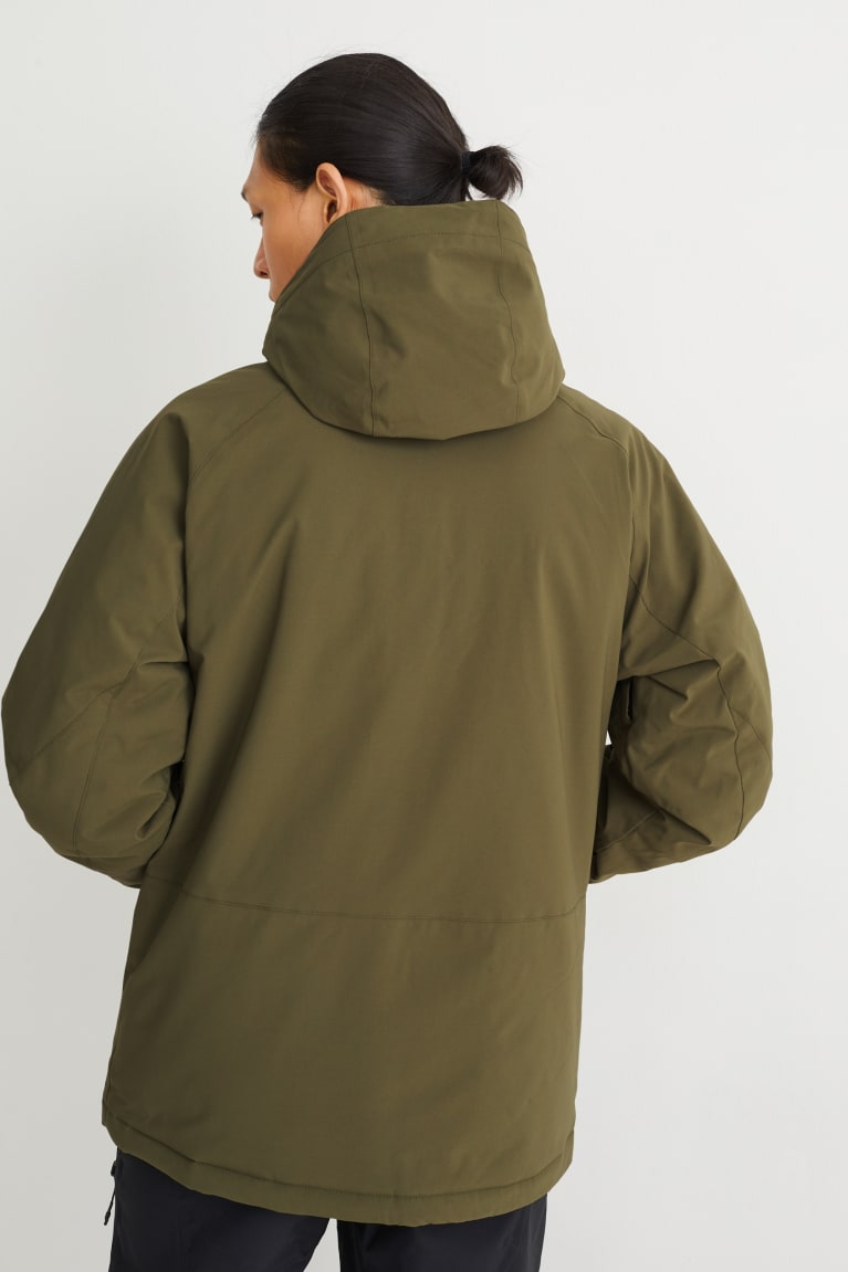 Dark Green C&A Ski With Hood Bionic-finish®eco Men's Jackets | QPHIL-4351