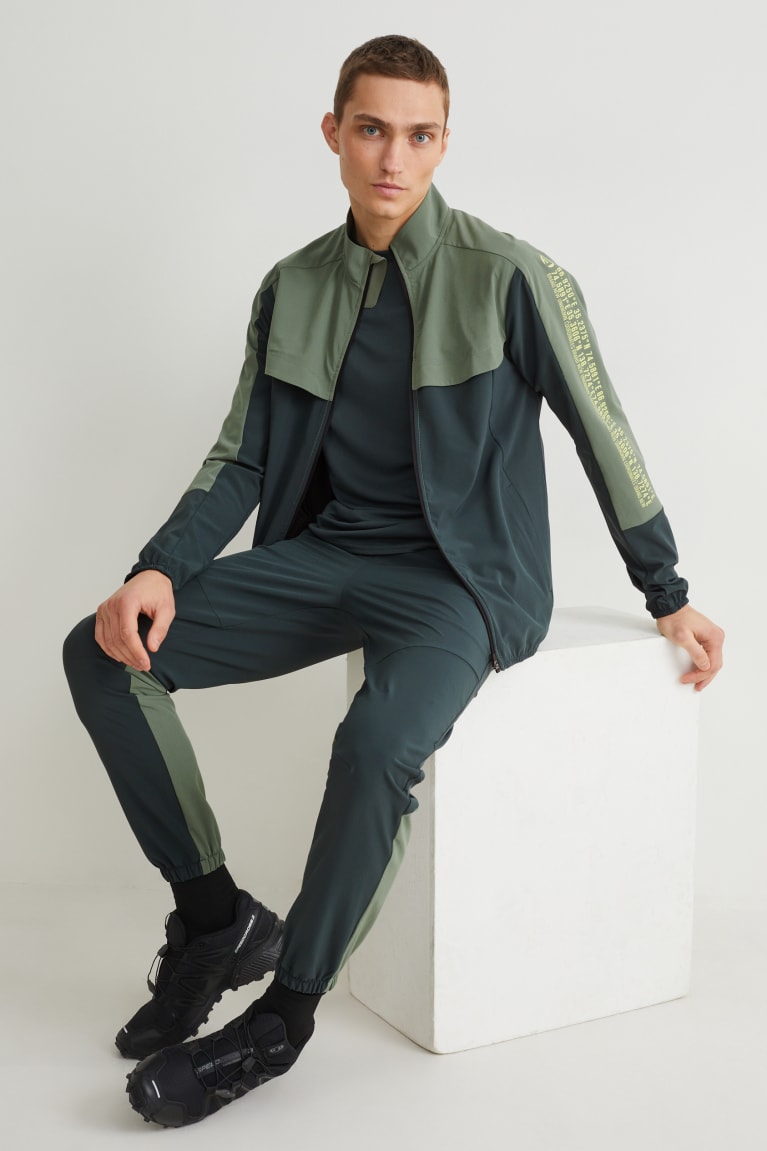 Dark Green C&A Track 4 Way Stretch Men's Jackets | LNHMR-3579