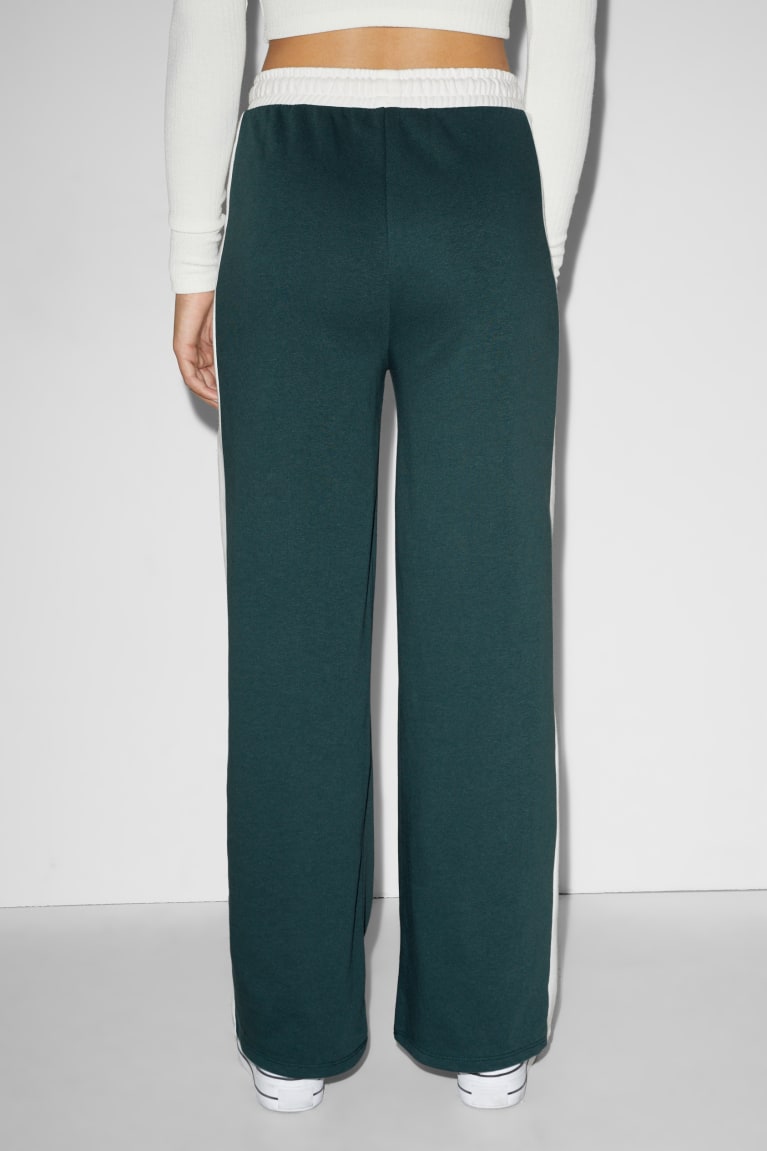 Dark Green Melange C&A Clockhouse Joggers Women's Trousers | PEZJO-2346