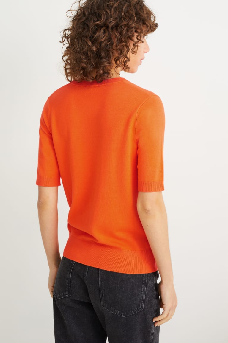 Dark Orange C&A Basic Lenzing™ Ecovero™ Women's Jumper | FLWJZ-8759