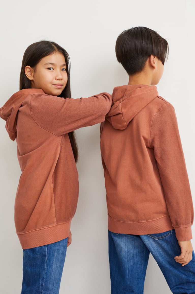 Dark Orange C&A Girls' Hoodie | XCDRN-7284