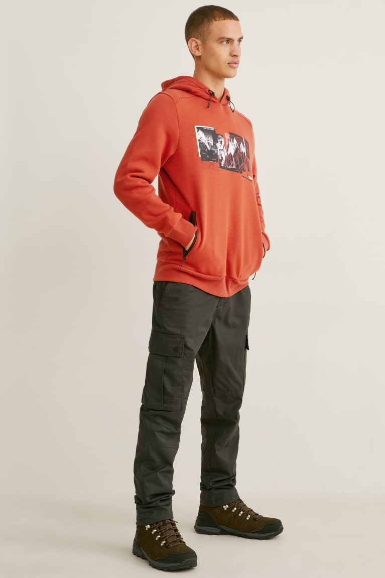 Dark Orange C&A Men's Sweatshirts | QNIBR-3928