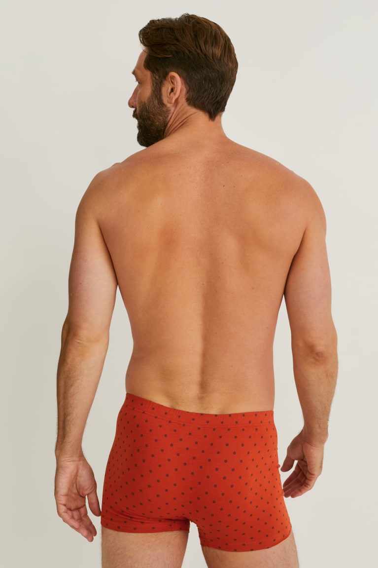 Dark Orange C&A Multipack Of 3 Trunks Organic Cotton Lycra® Men's Underwear | NWPKJ-7046