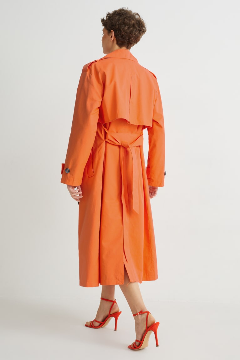 Dark Orange C&A Trench Women's Coats | IZYKN-1856