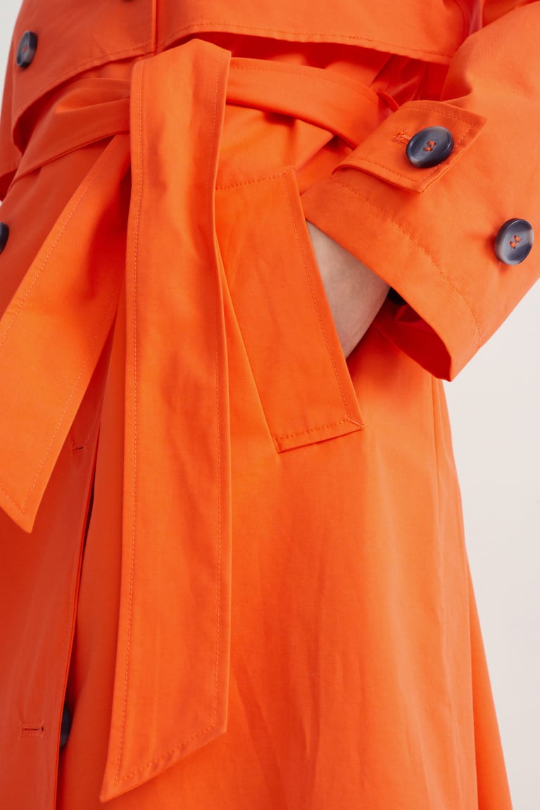 Dark Orange C&A Trench Women's Jackets | WRIUB-0869