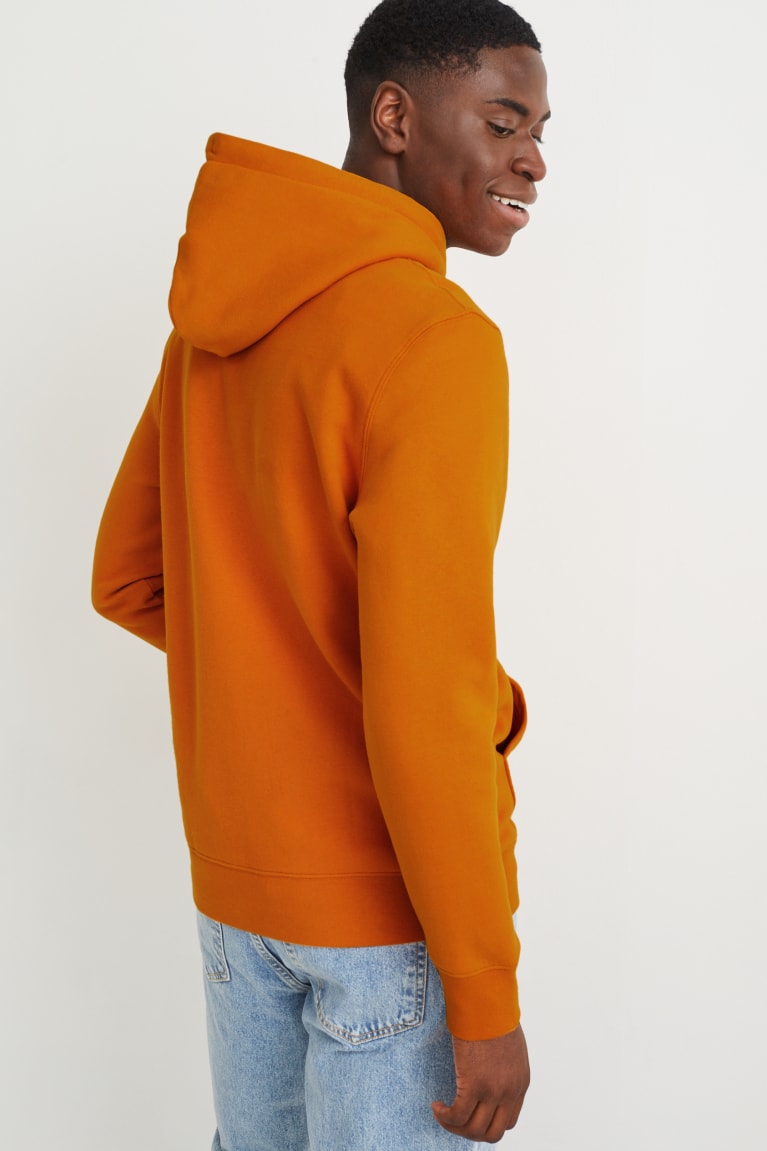 Dark Orange C&A With Recycled Polyester Men's Sweatshirts | HUKNY-1390