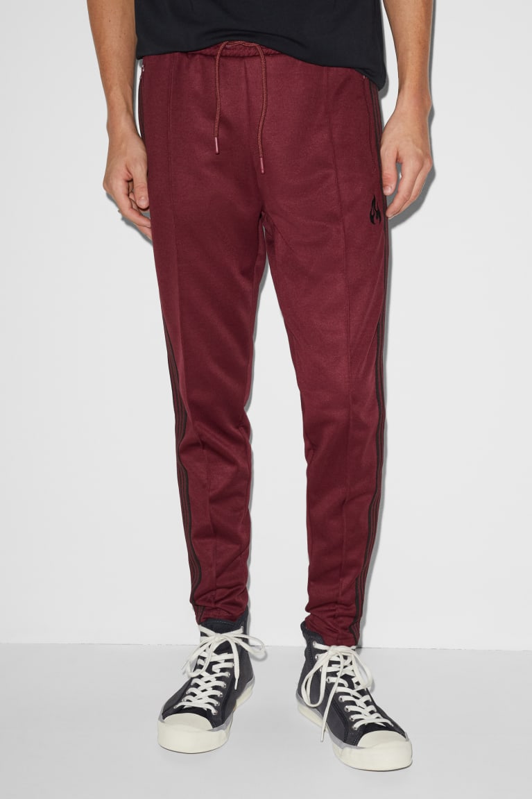 Dark Red C&A Clockhouse Joggers Men's Trousers | ILSKR-2387