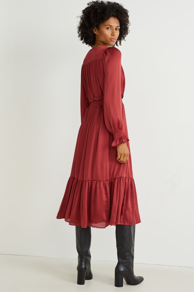 Dark Red C&A Women's Dress | UTQJW-0159