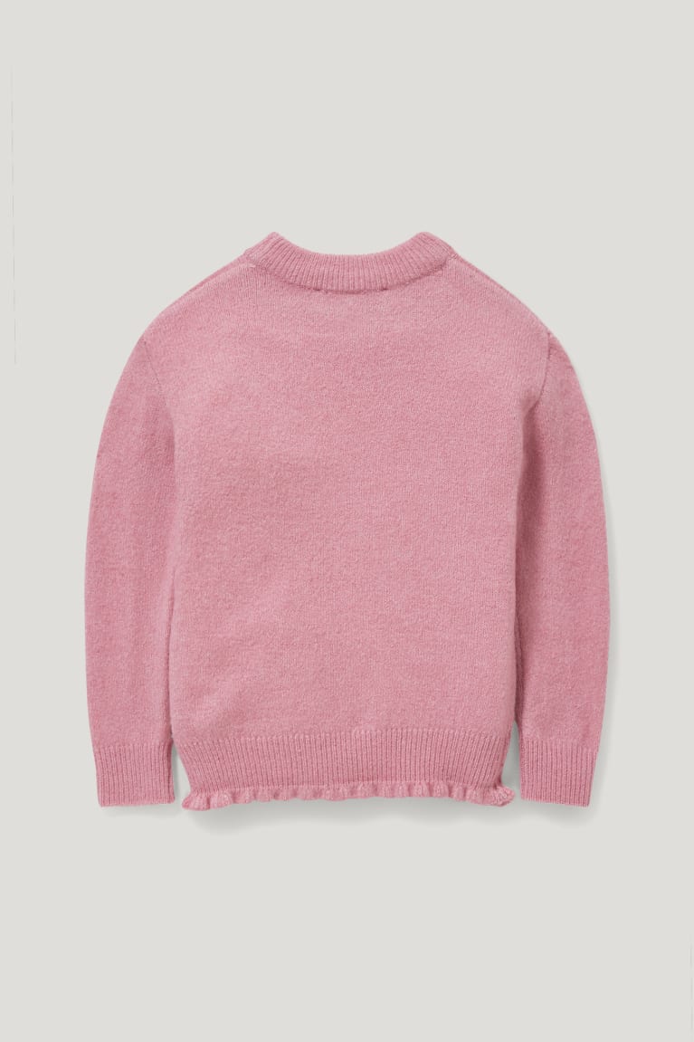 Dark Rose C&A Unicorn Recycled Girls' Jumper | RLIMK-4185