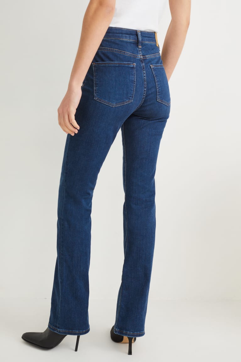 Denim Blue C&A Bootcut High Waist Lycra® Recycled Women's Jeans | CWJFA-2164