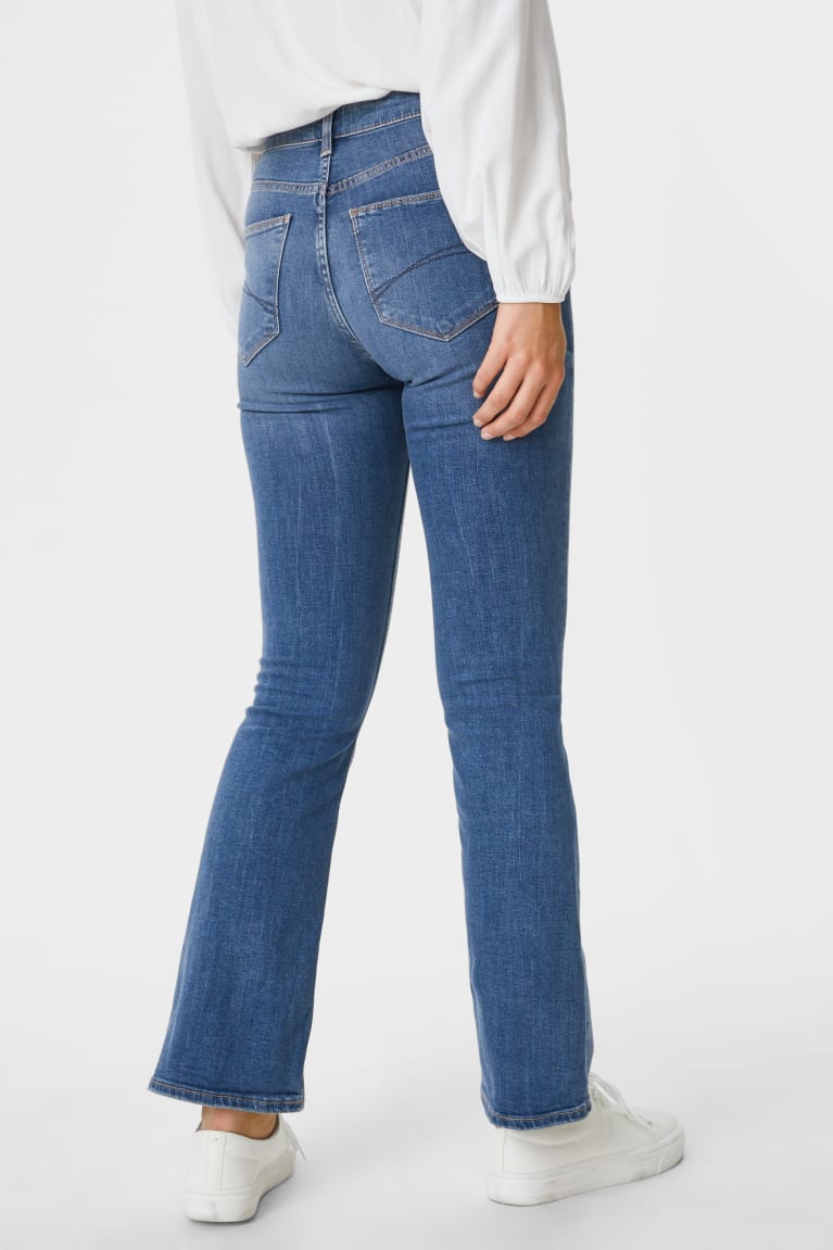 Denim Blue C&A Bootcut Recycled Women's Jeans | WAURB-2764