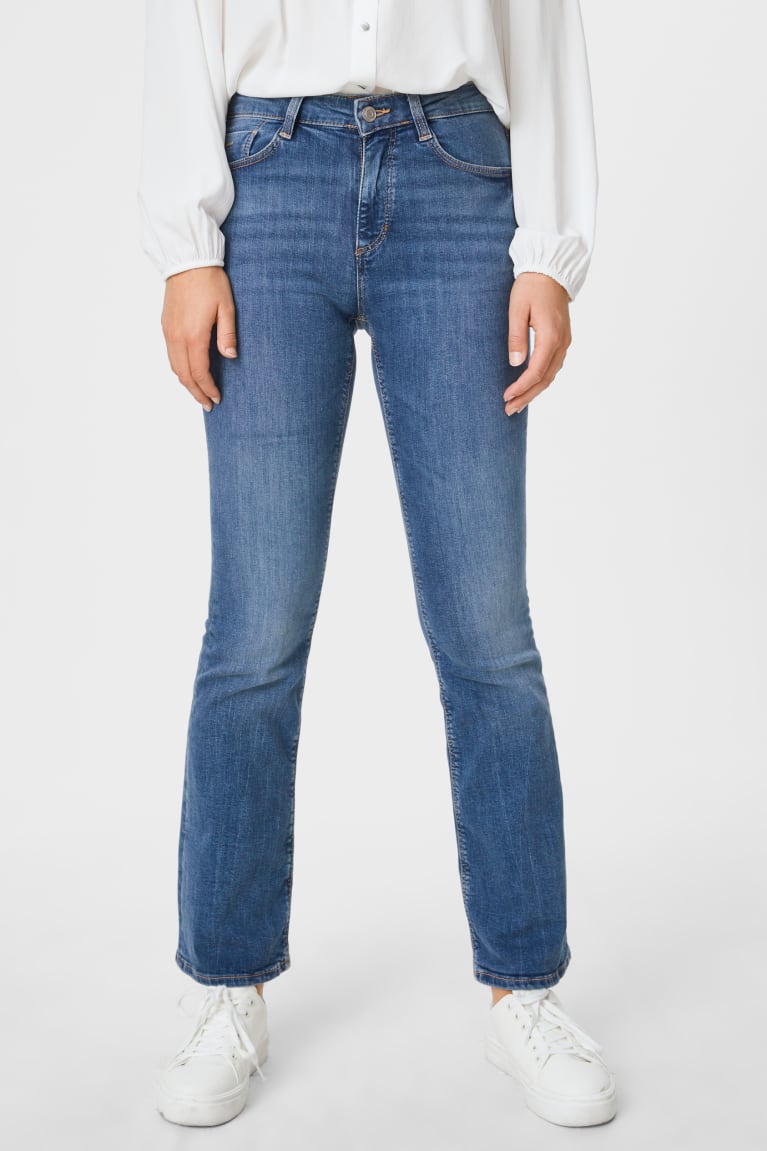 Denim Blue C&A Bootcut Recycled Women's Jeans | WAURB-2764