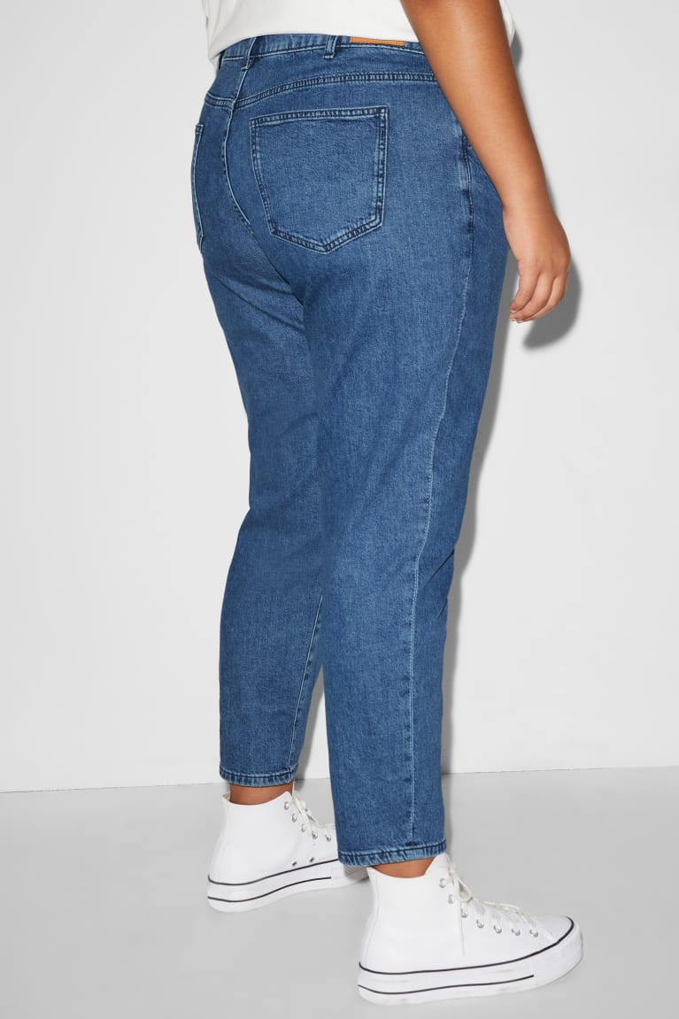 Denim Blue C&A Clockhouse Mom High Waist Women's Jeans | ZXVHW-7240