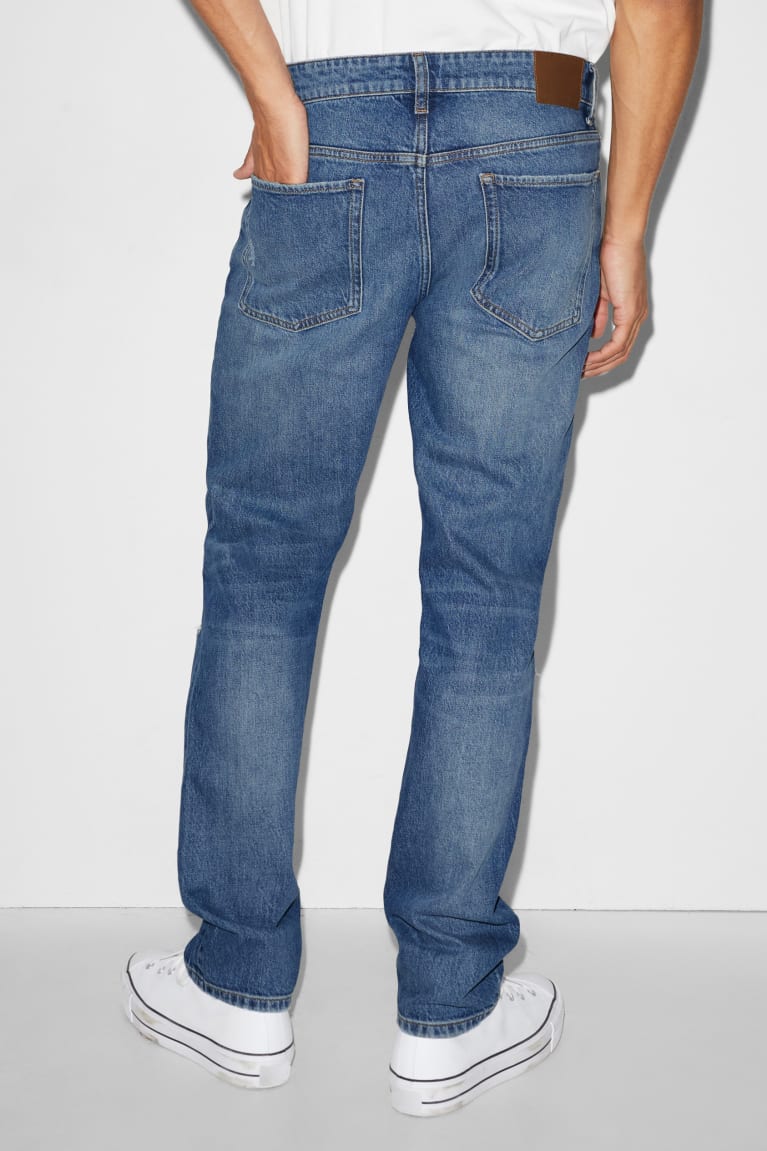 Denim Blue C&A Clockhouse Regular Recycled Men's Jeans | QAPYU-1782