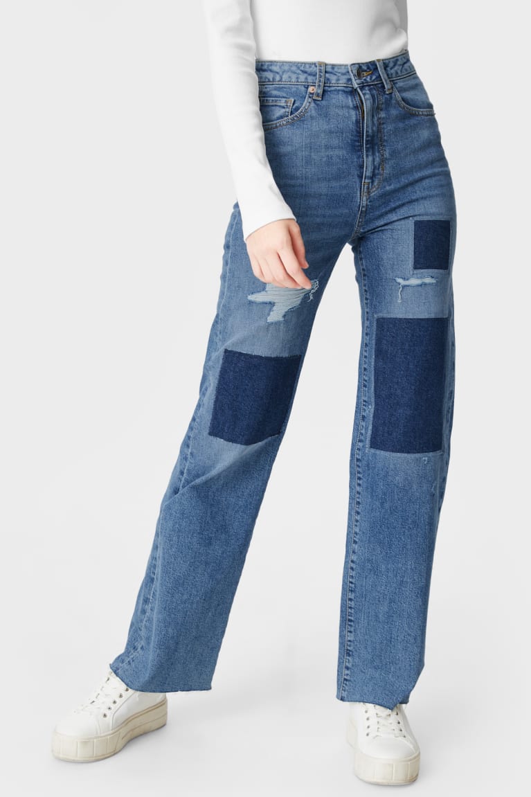 Denim Blue C&A Clockhouse Relaxed Women's Jeans | VGWAP-9467