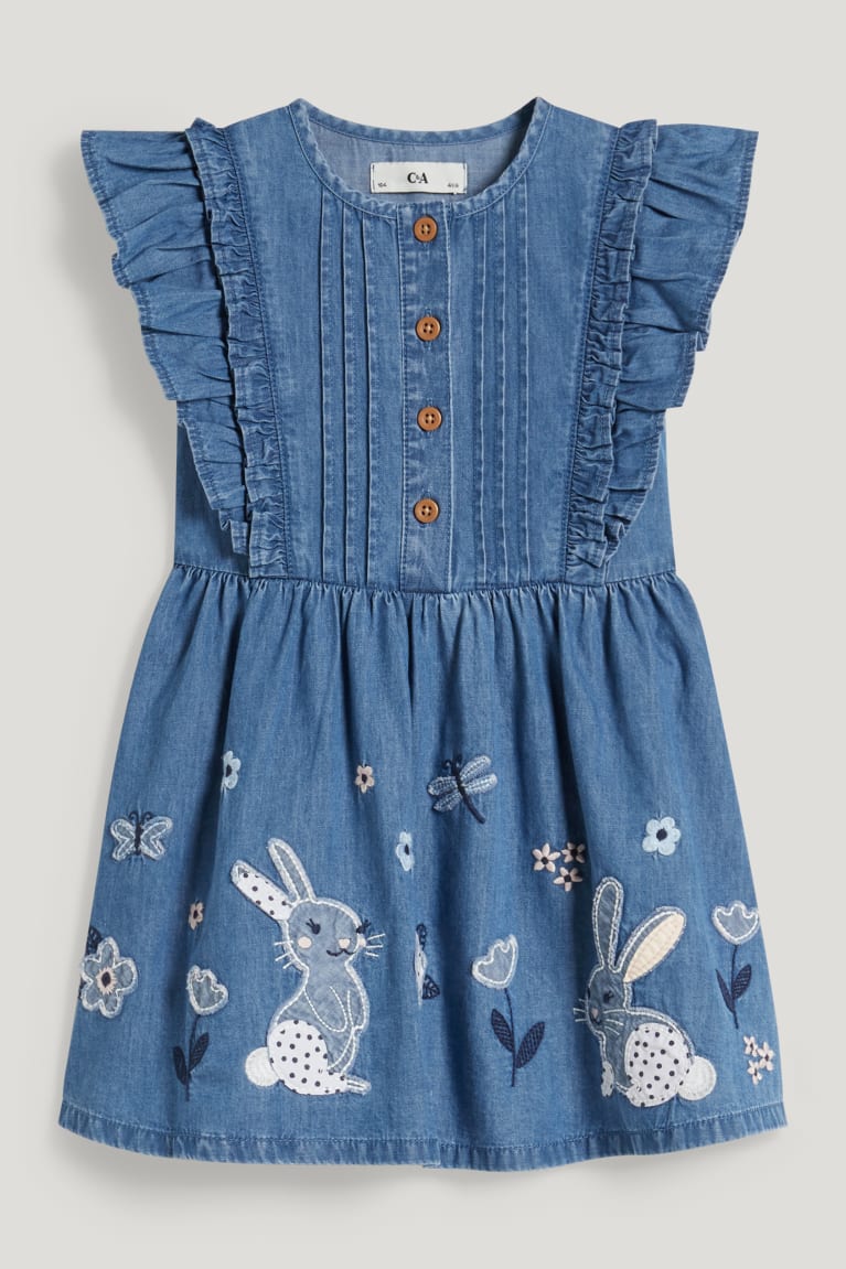 Denim Blue C&A Denim Girls\' Dress | YMWXB-0492