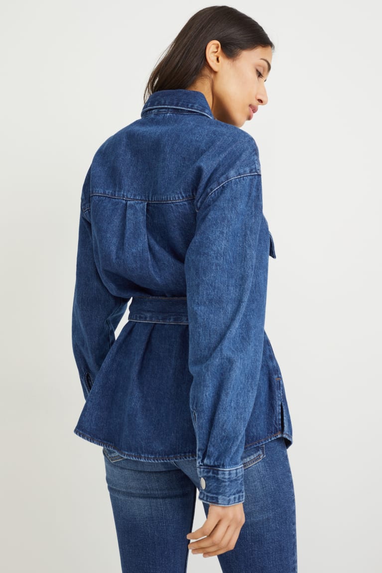 Denim Blue C&A Denim Women's Jackets | MBQVD-5946