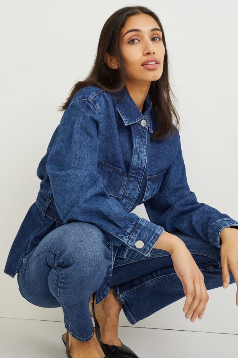 Denim Blue C&A Denim Women's Jackets | MBQVD-5946