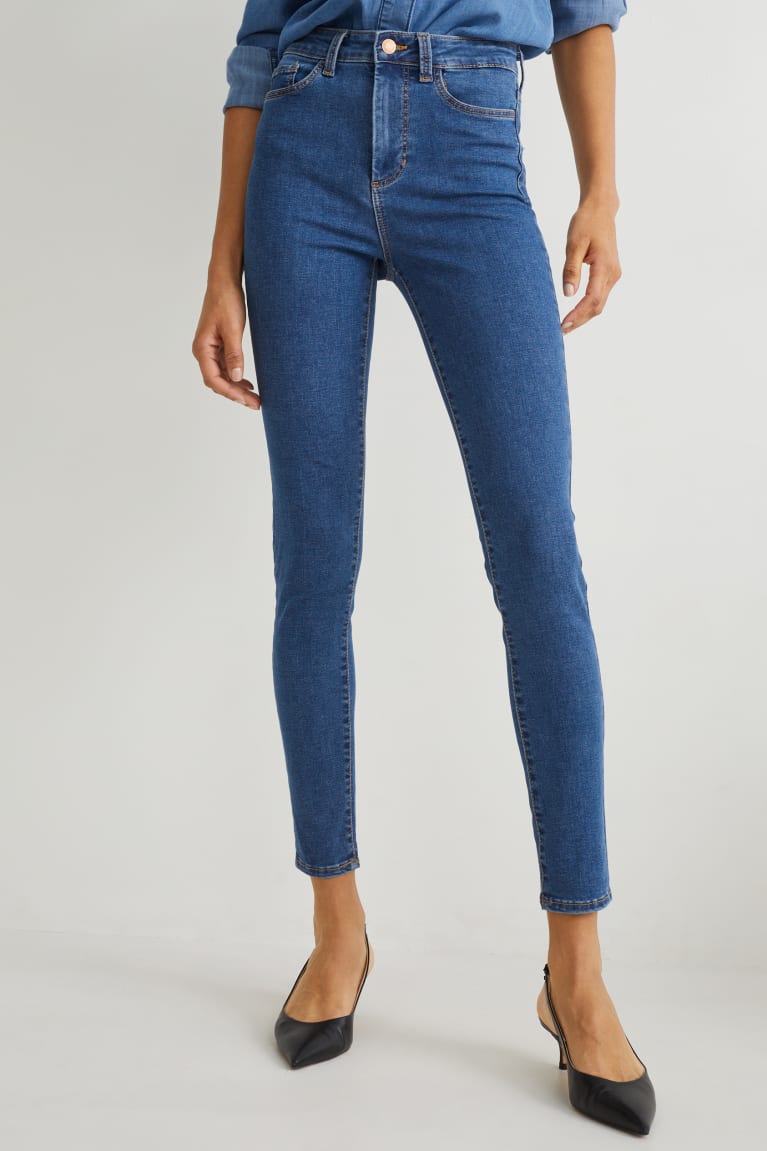 Denim Blue C&A Jegging High Waist Lycra® Women's Jeans | EINDH-2639