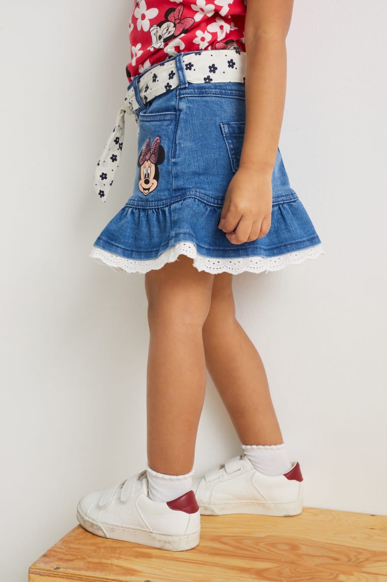 Denim Blue C&A Minnie Mouse Denim Girls' Skirts | FDQUR-0731