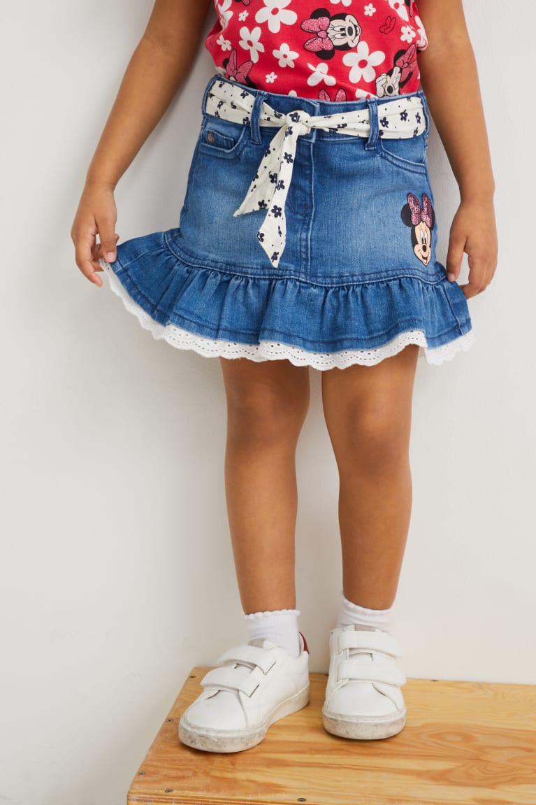 Denim Blue C&A Minnie Mouse Denim Girls' Skirts | FDQUR-0731