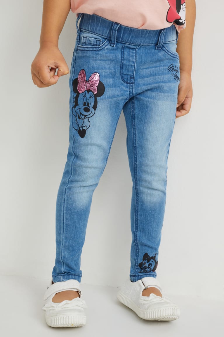 Denim Blue C&A Minnie Mouse Jegging Girls' Jeans | LFRPE-8629