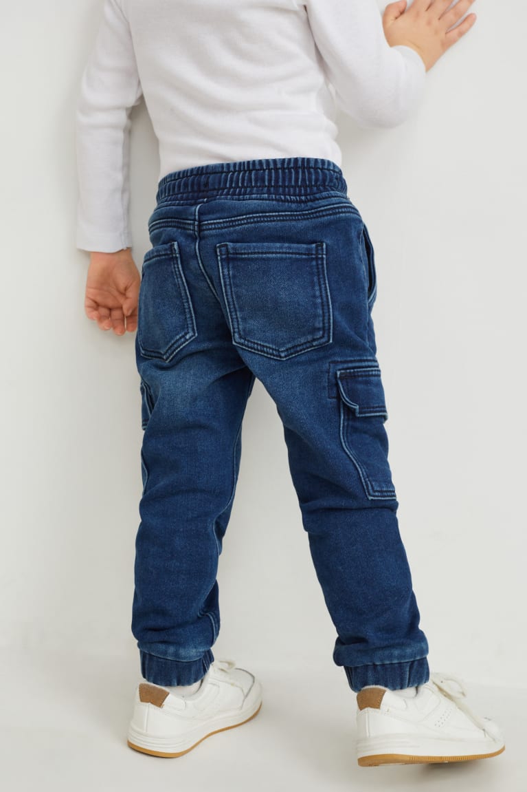 Denim Blue C&A Multipack Of 2 Straight And Skinny Thermal Boys' Trousers | WJTIP-2038