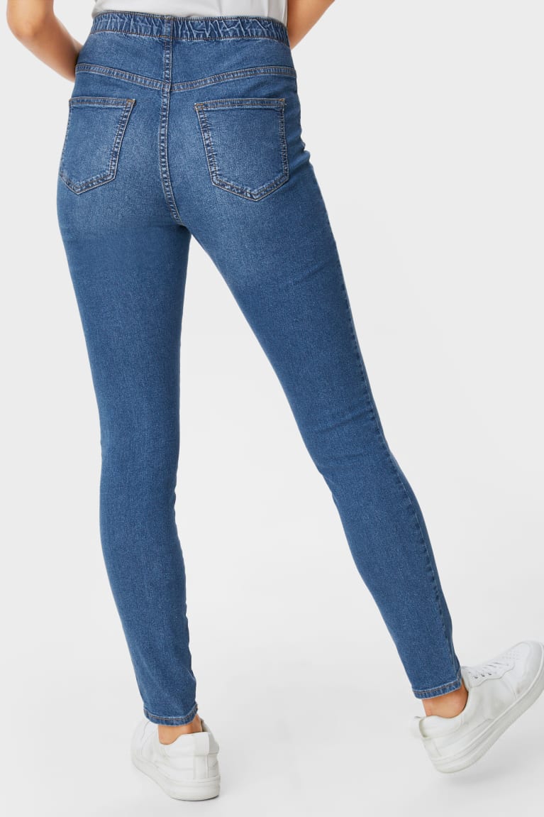 Denim Blue C&A Multipack Of 3 Jegging Mid Waist Women's Jeans | ZNVCW-7862