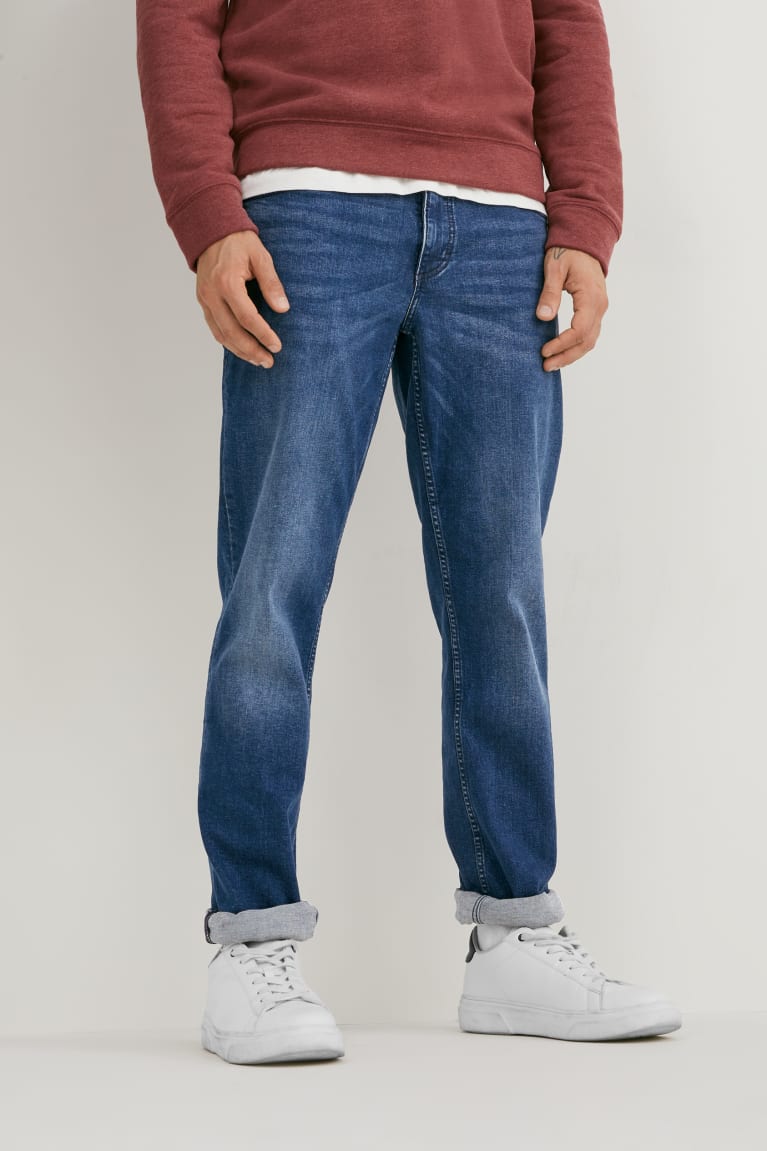 Denim Blue C&A Mustang Slim Washington Men's Jeans | ZLSBG-6239