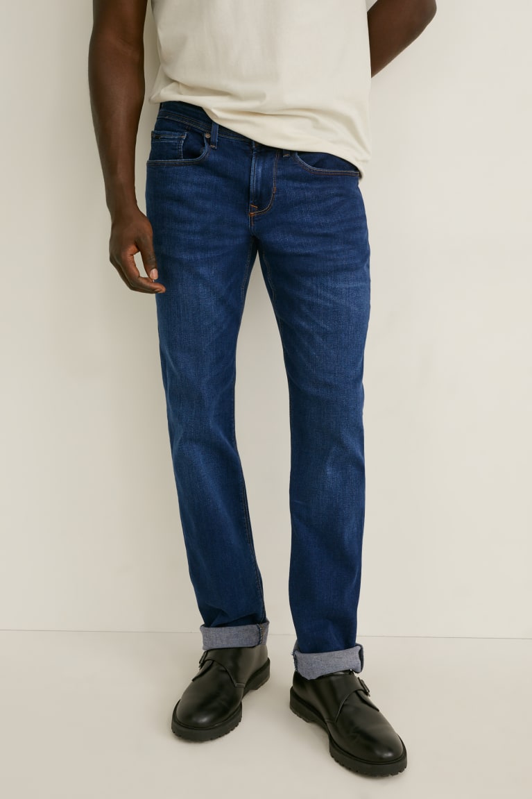 Denim Blue C&A Premium Slim Recycled Men's Jeans | ZAHIN-2470