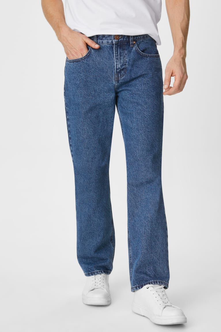 Denim Blue C&A Regular Recycled Men's Jeans | MNIUZ-5012