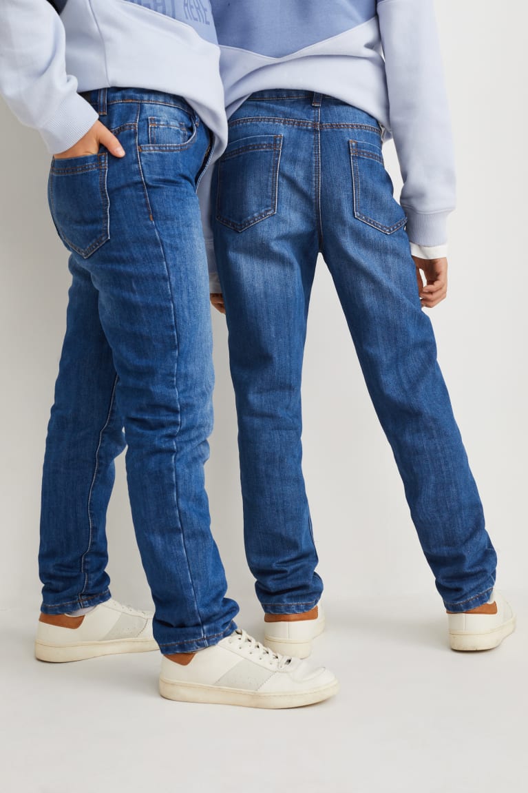 Denim Blue C&A Relaxed Genderneutral Boys' Trousers | SQJDM-8792