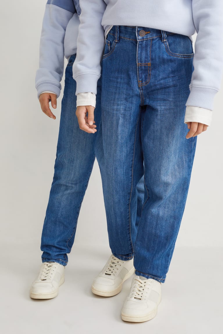 Denim Blue C&A Relaxed Genderneutral Boys' Trousers | SQJDM-8792