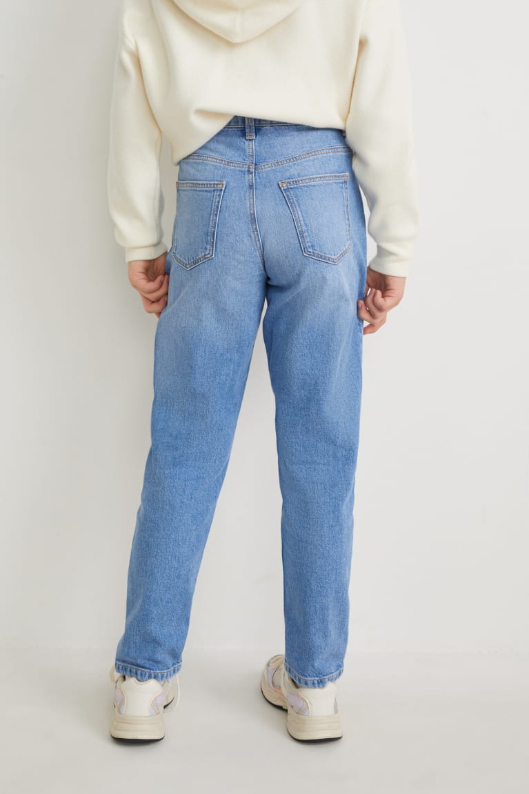 Denim Blue C&A Relaxed Girls' Jeans | GROVH-8371