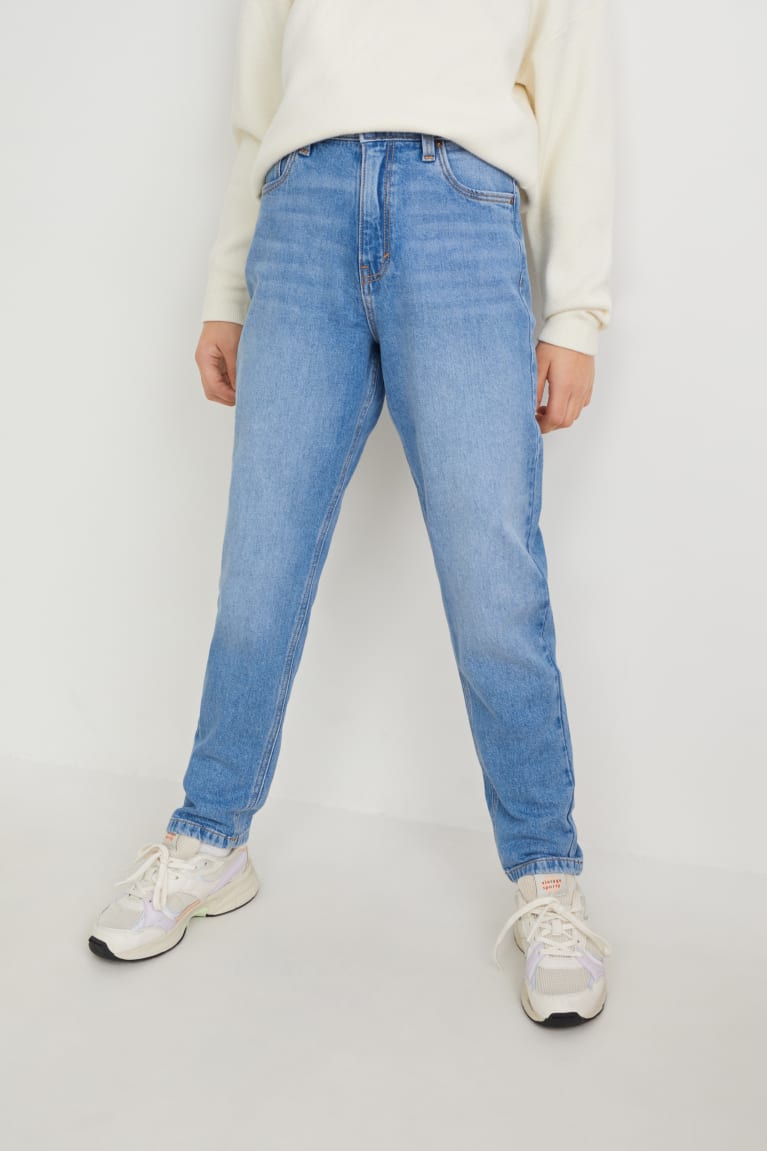 Denim Blue C&A Relaxed Girls' Jeans | GROVH-8371