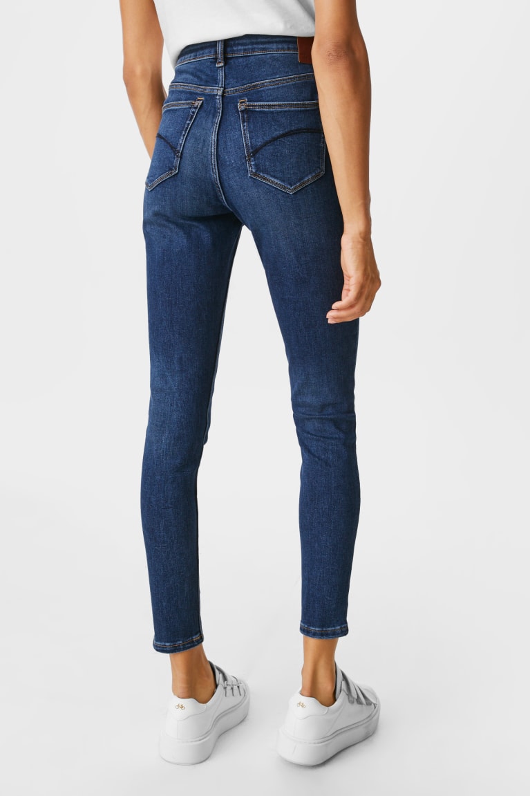 Denim Blue C&A Skinny High Waist Recycled Women's Jeans | ARWUG-2974