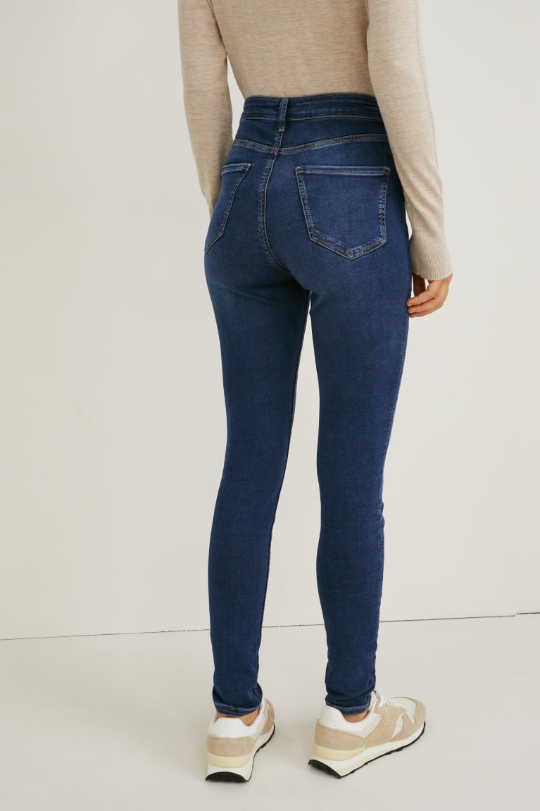 Denim Blue C&A Skinny High Waist Women's Jeans | VUSER-8215