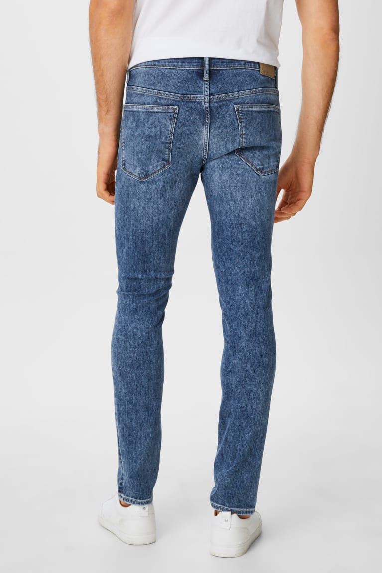 Denim Blue C&A Skinny Lycra® Men's Jeans | FPHCG-1437