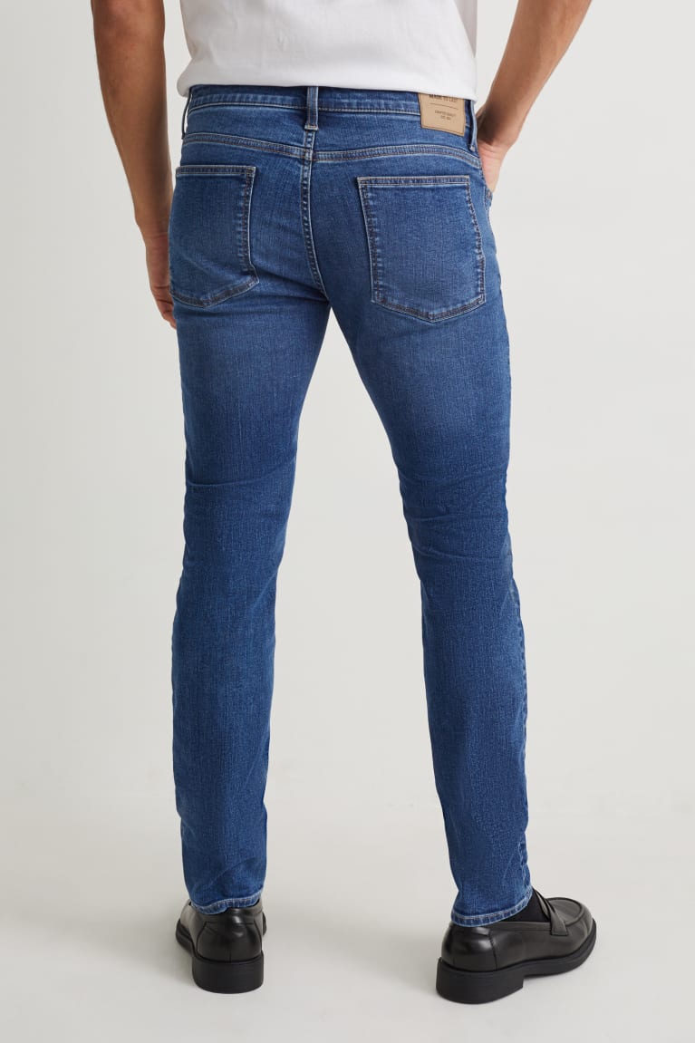 Denim Blue C&A Skinny Lycra® Men's Jeans | PMZCX-9017