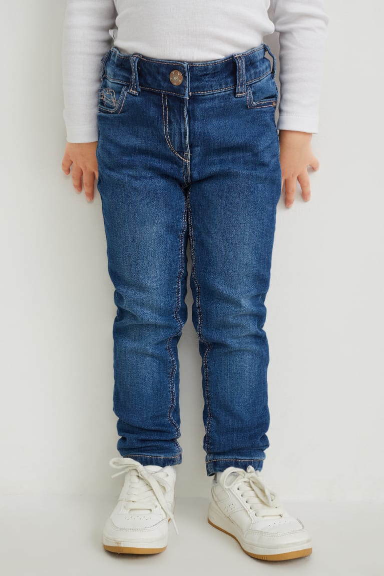 Denim Blue C&A Skinny Thermal Girls' Jeans | BTUZS-9354