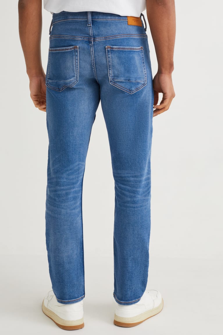 Denim Blue C&A Slim Flex Jog Denim With Organic Cotton Men's Jeans | TQYVE-4175