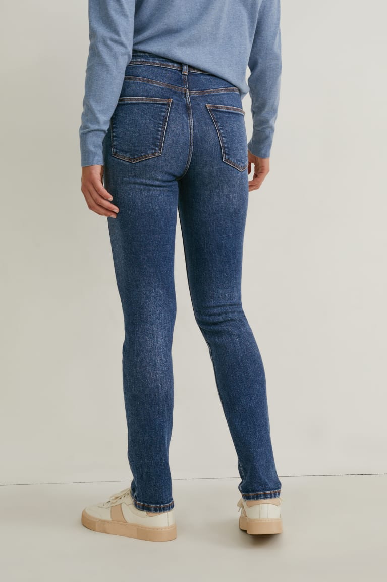 Denim Blue C&A Slim High Waist Lycra® Recycled Women's Jeans | JIYFU-2984