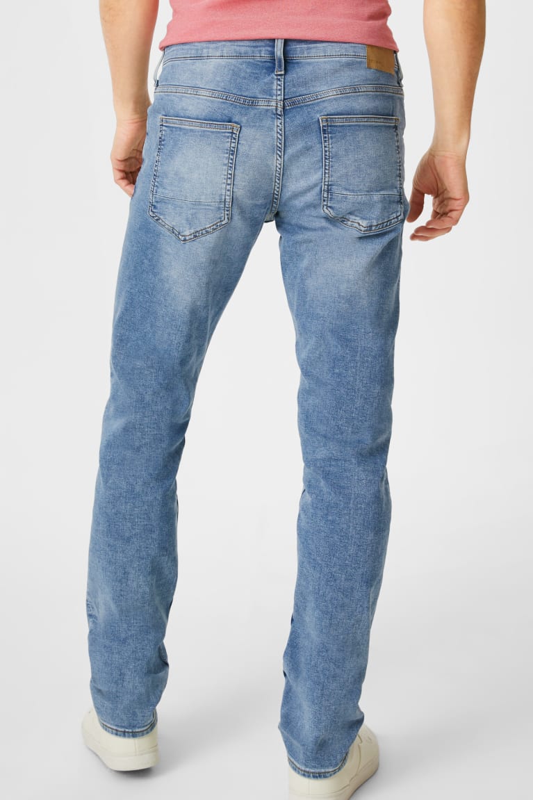 Denim Blue C&A Slim Jog Denim Lycra® Men's Jeans | SKOHA-0318