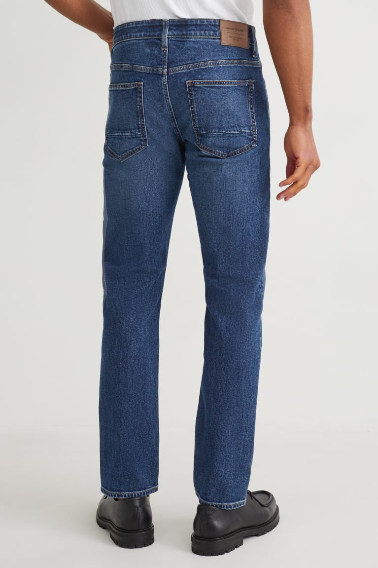 Denim Blue C&A Slim Lycra® Men's Jeans | WLVNI-6387