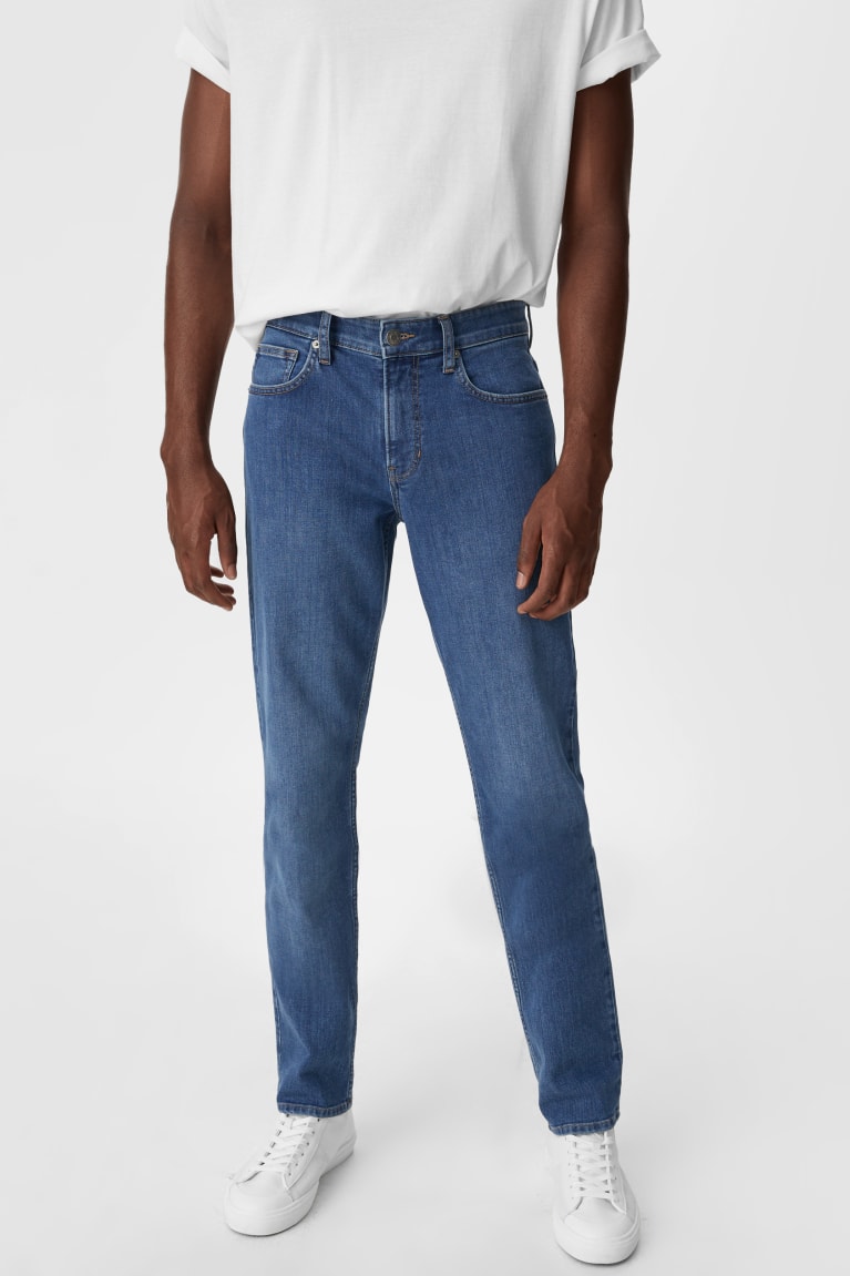 Denim Blue C&A Slim Lycra® Recycled Men's Jeans | ZUDTR-2687