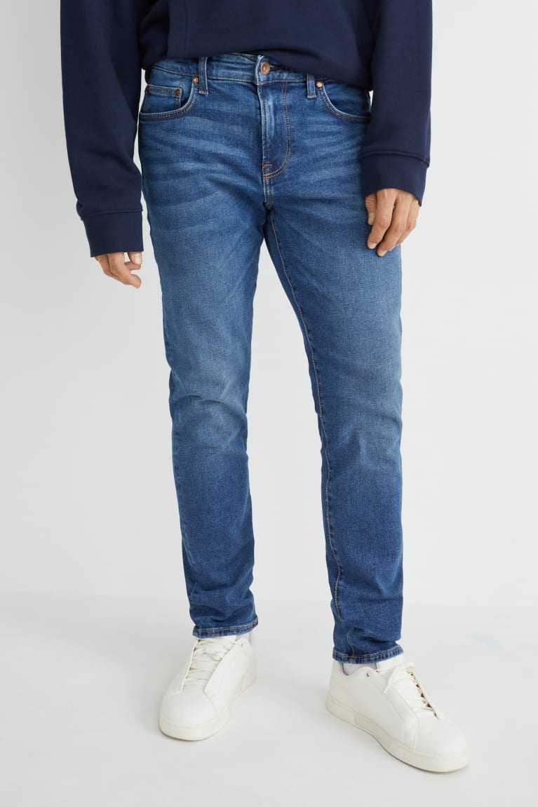 Denim Blue C&A Slim Men's Jeans | YNBJS-5192