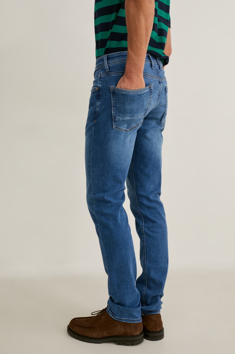 Denim Blue C&A Slim Recycled Men's Jeans | MQWHL-0735